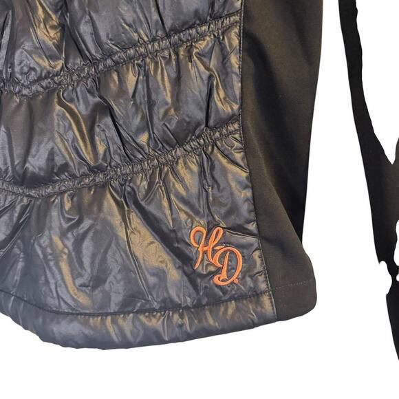 Harley-Davidson Women’s Quilted Riding Jacket Size M | Black Nylon Stretch - Picture 7 of 7